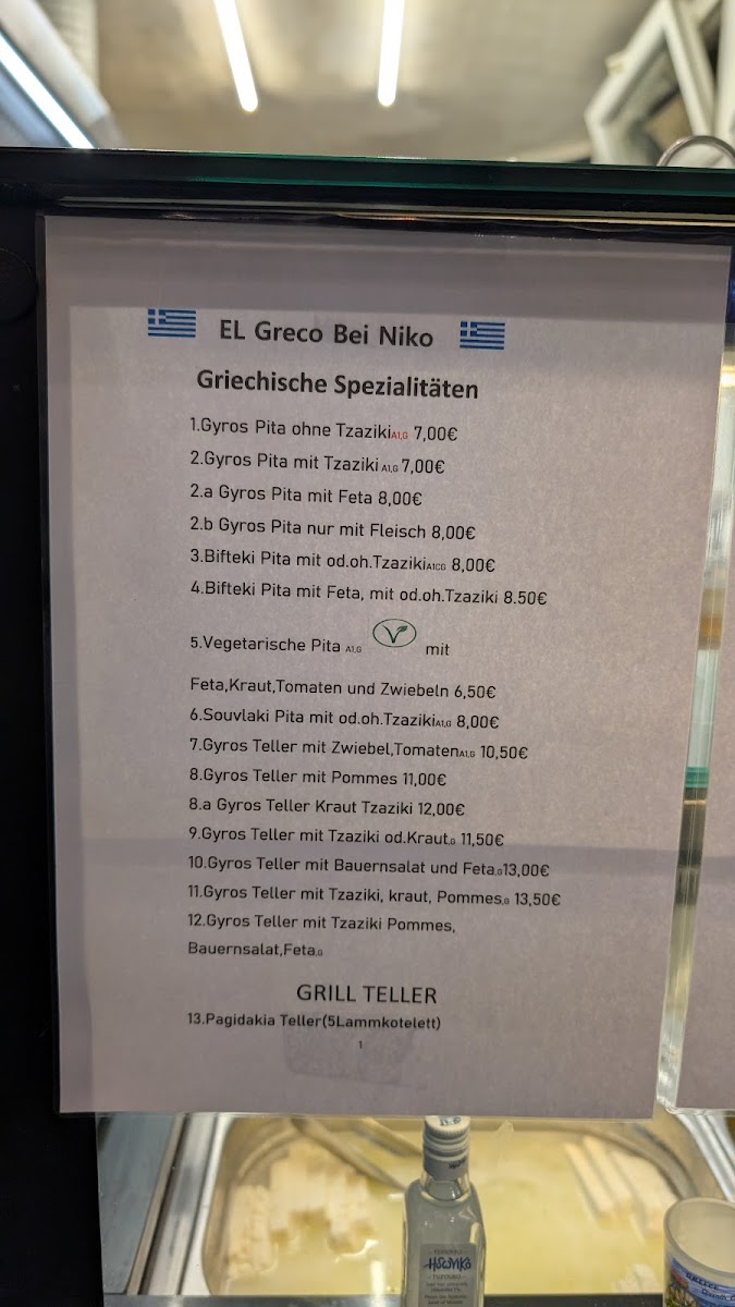 Menu El Greco Bei Niko-4
